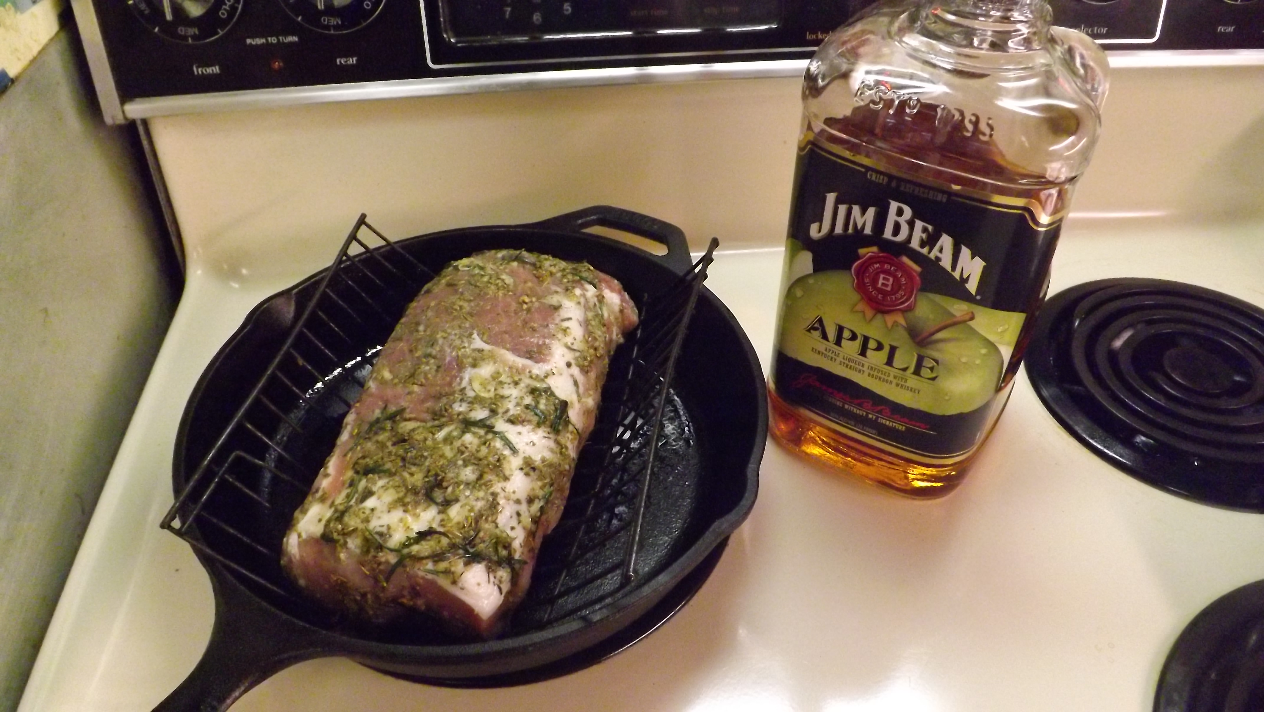 ROATED PORK LOIN WITH GREEN PEPPERCORNS &amp; BOURBON 010.JPG