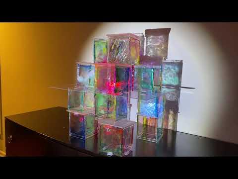 Rainbow Display Cubes: Flashing Colored Lights Display