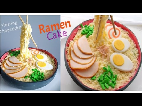 Ramen (Oodles &amp;amp; Noodles) Cake with Floating Chopsticks | Marisha's Couture Cakes