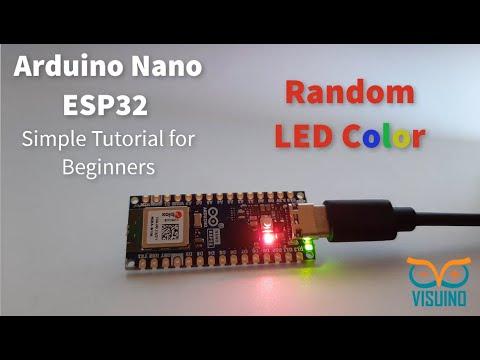 Random Color LED Arduino Nano ESP32 Using Visuino