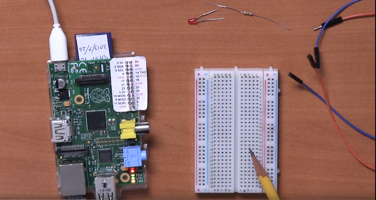 Raspberry Pi;Breadboard; jumper leads, resistors.PNG