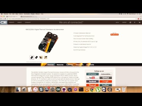 Raspberry Pi MXC6226XU Digital Thermal Orientation Accelerometer Python Tutorial