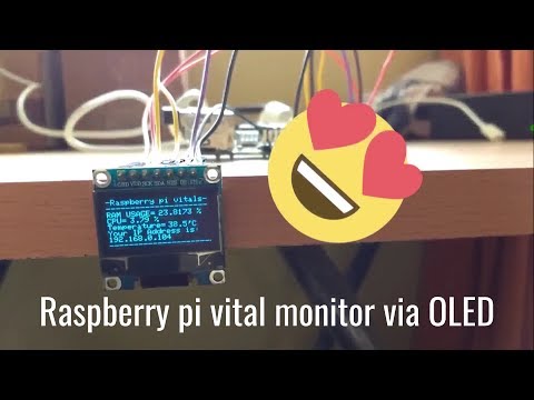 Raspberry pi vital monitor via OLED #20