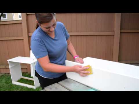 ReStore DIY makeover: DIY an old dresser into pretty storage bench