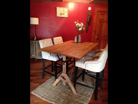 Refinishing a Drafting Table and Repurposing as a Dining Room Table