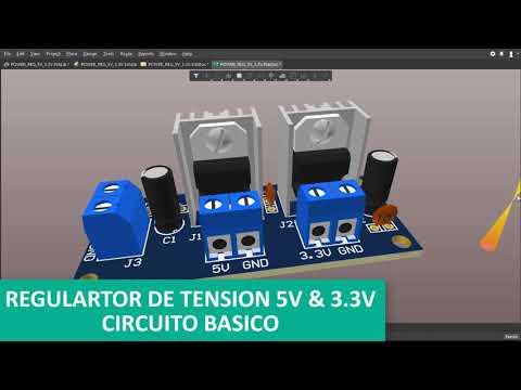 Regulador de Tensi&oacute;n 5V y 3.3V - Circuito B&aacute;sico