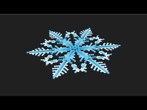 Reiter snowflake simulation, randomized