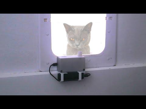 Remote cat door locker