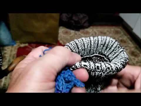 Remove cast on yarn and inspect sock