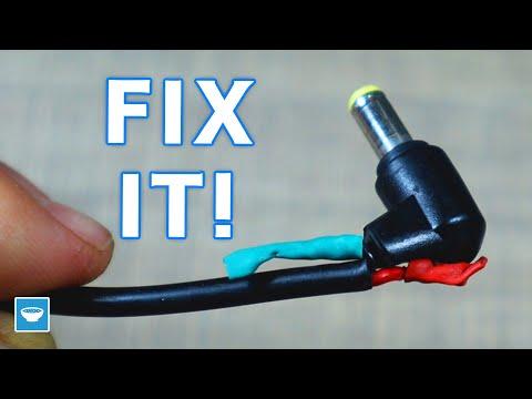 Repairing a broken laptop charger cable with epoxy - DIY - Healing Bench