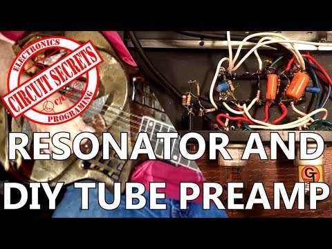 Republic Tricone Resonator Guitar and DIY tube preamp