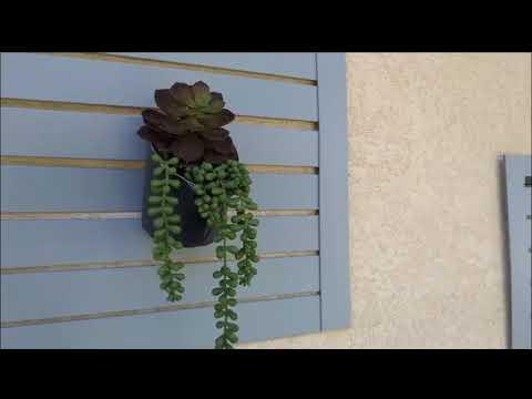 Repurposed Vinyl Blinds Into Planter Wall