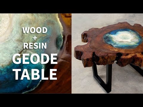 Resin Geode Table (like a River Table but...not!)