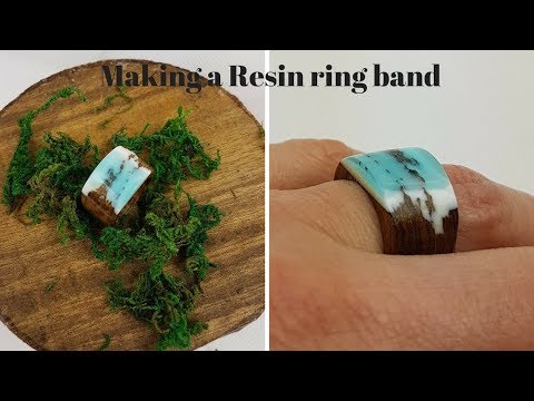 Resin and wood ring band