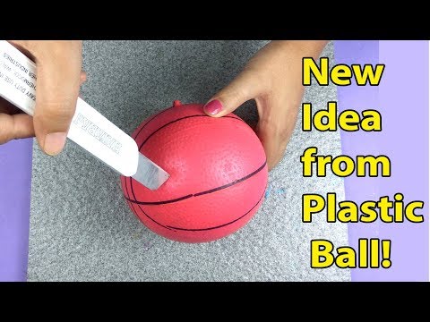 Reusing Old Plastic Ball - Easy best out of waste Craft Idea - DIY Activities