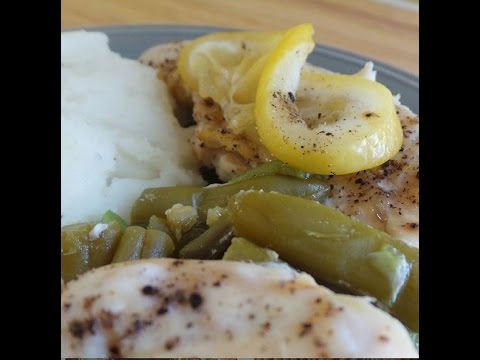 Roasted Chicken with Lemon Garlic Green Beans