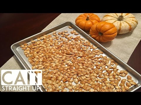 Roasted Pumpkin Seeds Recipe | How To Make Pumpkin Seeds | Cait Straight Up