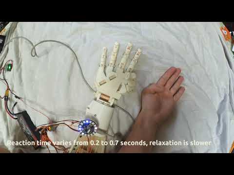 Robotic hand individual fingers control with EMG