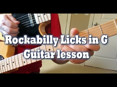 Rockabilly Guitar licks in G lesson by Tom Conlon