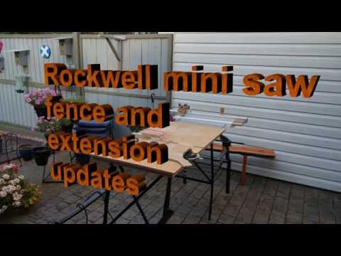 Rockwell mini saw fence and extesnions update by macduff