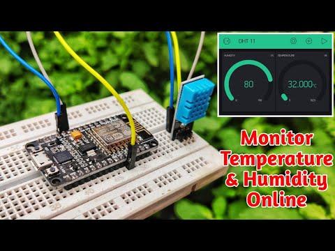 Room Temperature over Internet with BLYNK ESP8266 &amp;amp; DHT11 | NODEMCU IOT temperature monitor 🌡️