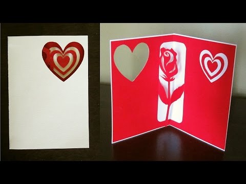 Rose pop up card (valentine's day or birthday) - EzyCraft