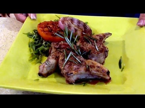 Rosemary Lamb Chops with Grilled Tomato &amp;amp; Onions with Mariah Milano