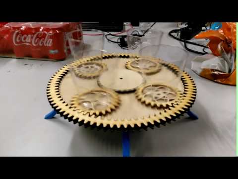 Rotating planetary gear tray