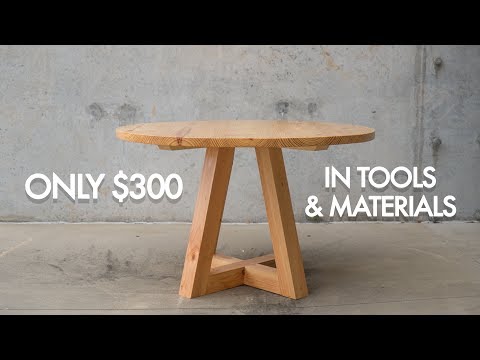 Round Dining Table Build with Only $300 in Tools and Materials