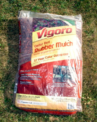 Rubber mulch for safety backup.JPG