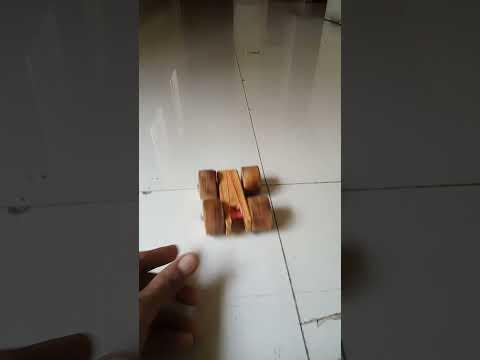 Rubber operated Wooden Car