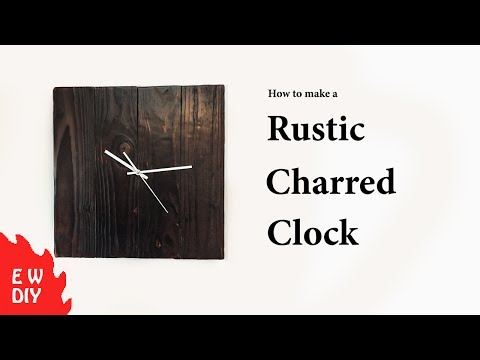 Rustic Charred Clock