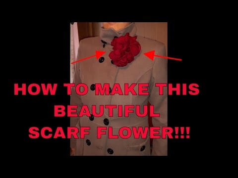 SCARF FLOWER - How to make flower using silk scarf