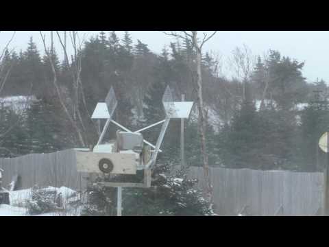 SHAWT (Savonius horizontal axis wind turbine) winter trials