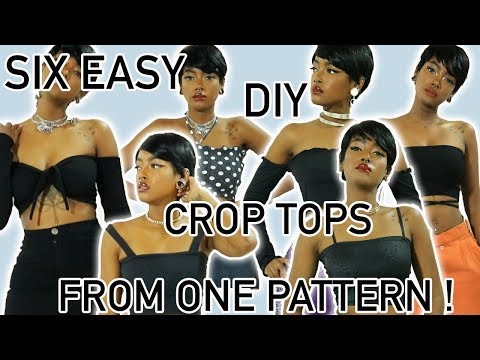 SIX easy diy crop tops from one single pattern !