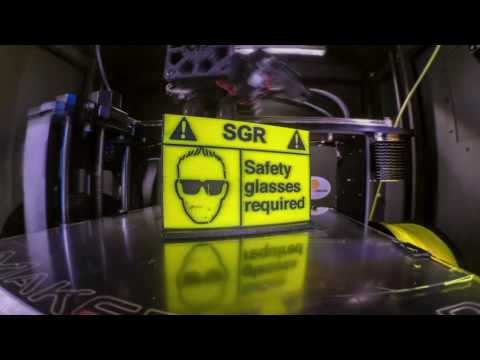 Safety Glasses Required Logo 3d Print Timelapse