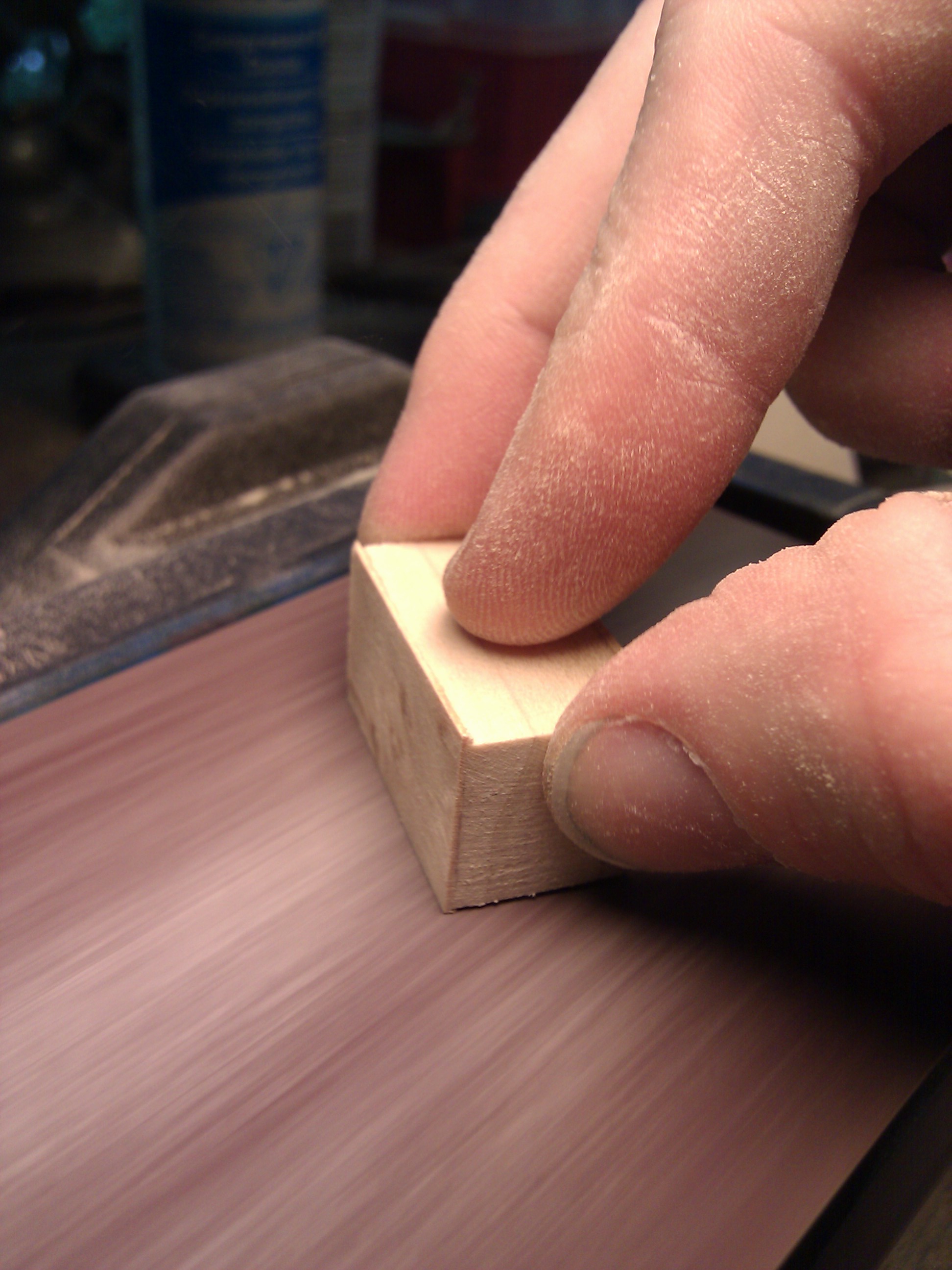 Sanding off veneer overhang.jpg