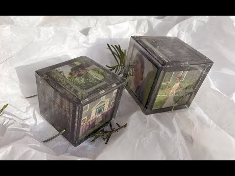 Sanding the Resin Photo Cube