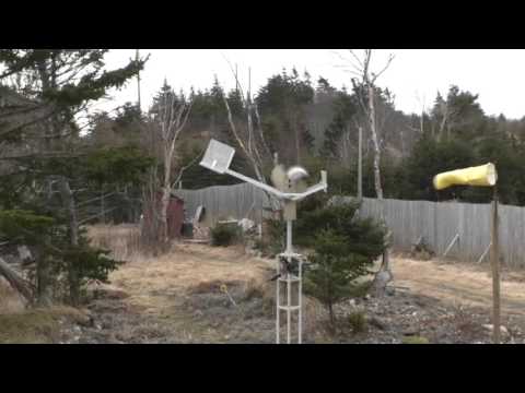 Savonius Horizontal Axis Wind Turbine (SHAWT) in high winds today