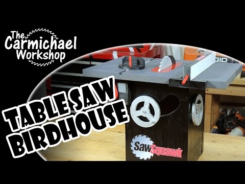 SawSquawk Table Saw Birdhouse (Inspired by SawStop)