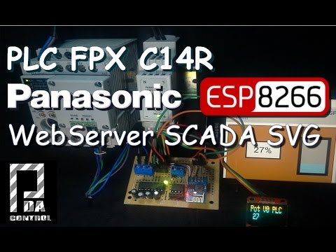 Scada SVG ESP8266 Modbus + Display Oled + PLC Panasonic FPX C14R : PDA_Control