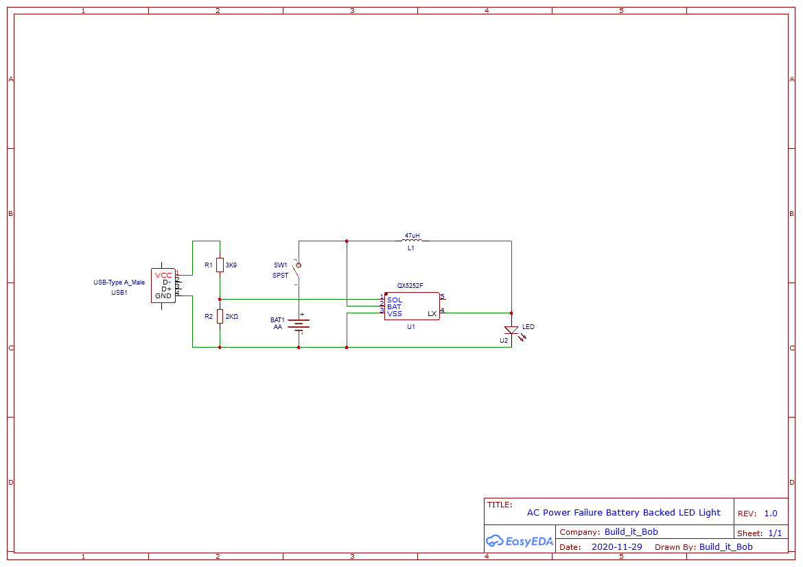 Schematic_AC Power Failure Battery Backed LED Path Light.png