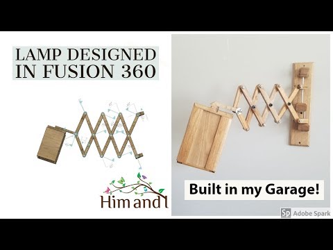 Scissor lamp designed in Fusion 360