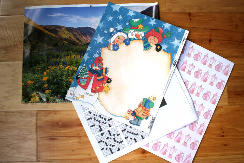 Scrap Book Paper and Calendar Pages to make DIY Envelopes.jpg