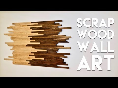 Scrap Wood Wall Art Made From Walnut &amp;amp; Maple | How To Build - Woodworking