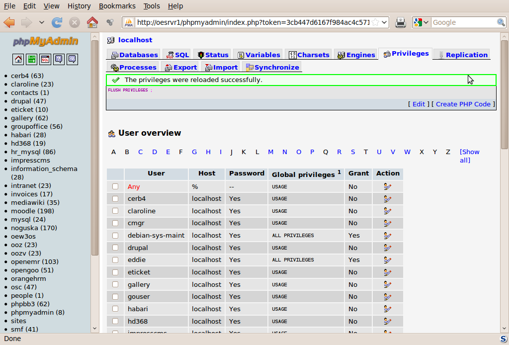 Screenshot-oesrvr1 - localhost | phpMyAdmin 3.3.2deb1 - Mozilla Firefox-7.png