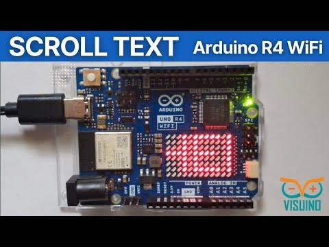 Scrolling Text on Arduino UNO R4 WiFi using Visuino