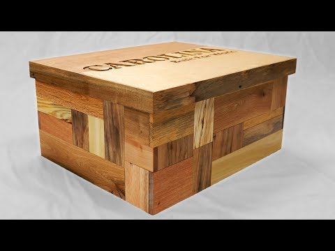 Secret Compartment Shoebox with Patchwork Pallet Wood