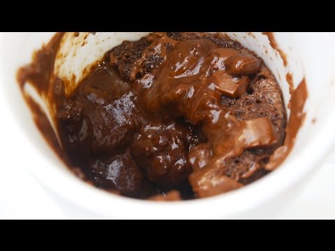 Self-Saucing Molten Lava Chocolate Microwave Mug Cake - Treat Factory