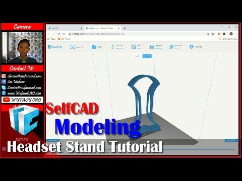 SelfCAD 3D Headset Stand Modeling Tutorial For Beginner